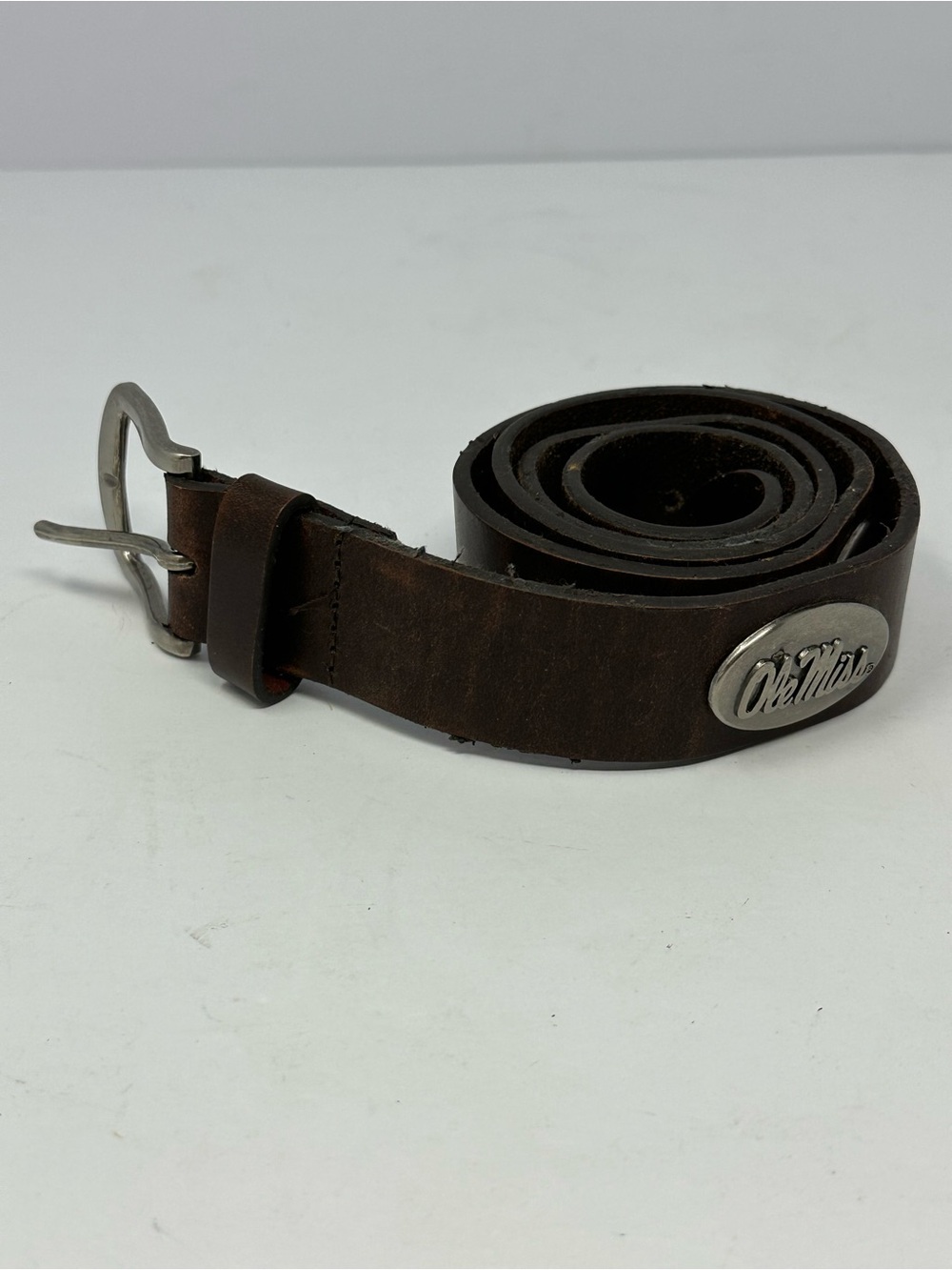Zep-Pro Ole Miss Studded Genuine Full Grain Leather Belt Sz XL Youth/Kids S6